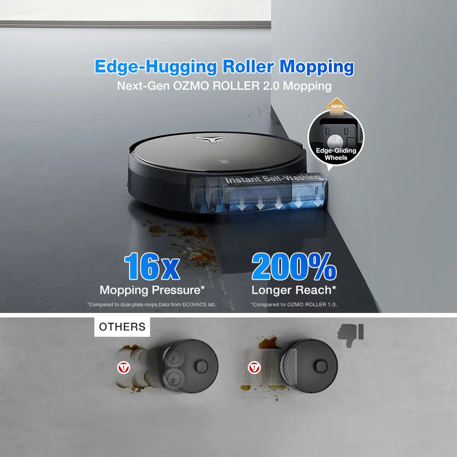 DEEBOT X11 OMNICYCLONE, Wet Dry Vacuum Roller, OMNI Station, 19,500Pa Suction, 254min Runtime,