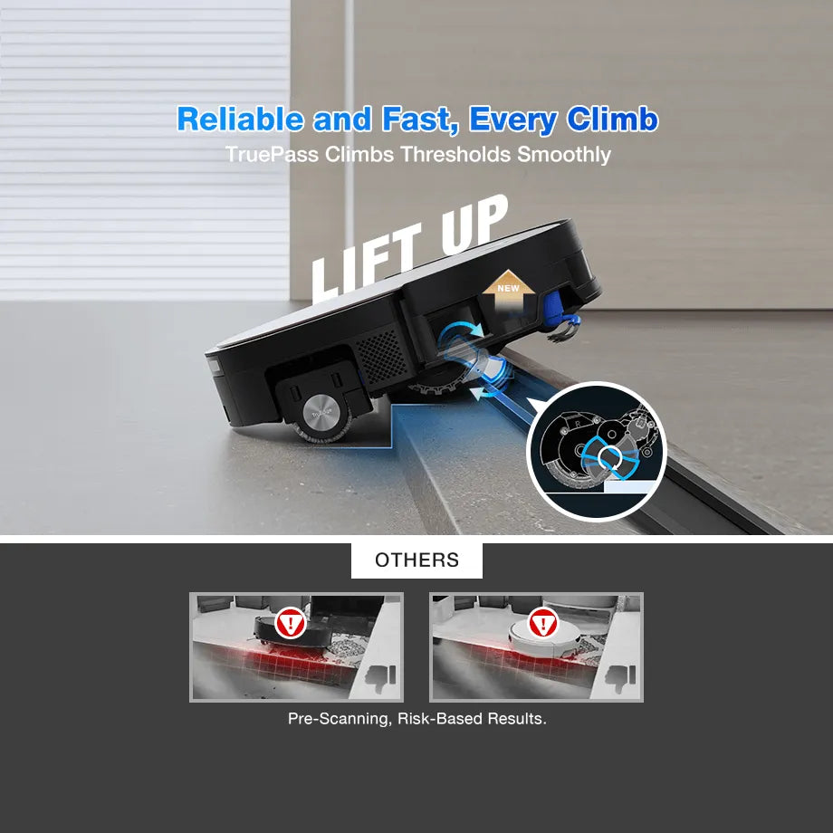 DEEBOT X11 OMNICYCLONE, Wet Dry Vacuum Roller, OMNI Station, 19,500Pa Suction, 254min Runtime,