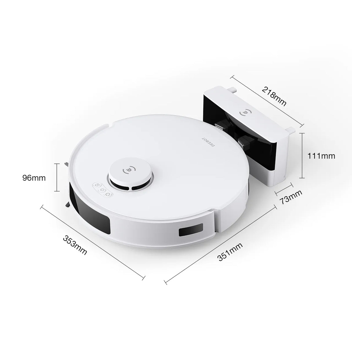 DEEBOT N20 PRO Robot Vacuum Cleaner - with OZMO PRO 2.0 Oscillating Mopping System, 8000Pa Suction, 300min Runtime