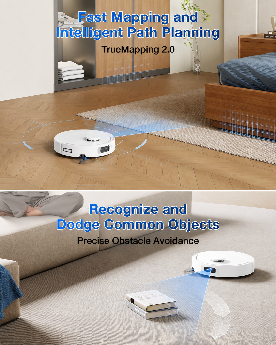 DEEBOT T30C Prime OMNI Robot Vacuum Cleaner - OMNI Station, 25,000Pa Suction, 180min Runtime