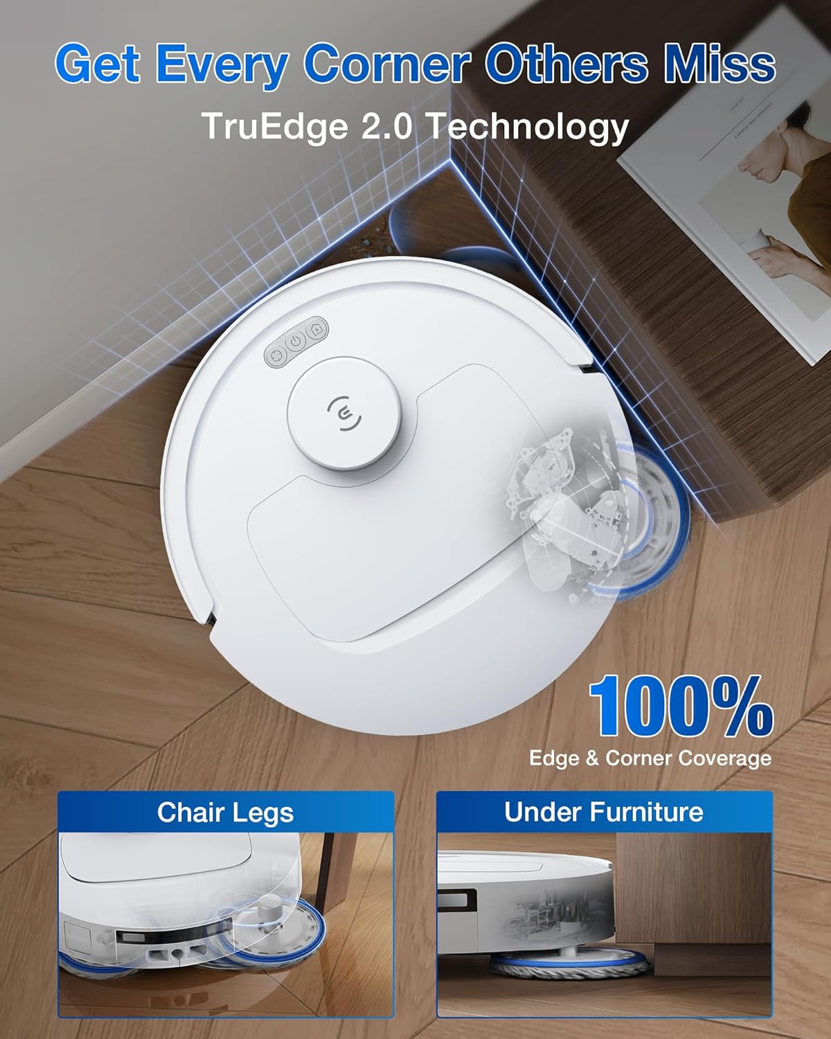 DEEBOT T30C Prime OMNI Robot Vacuum Cleaner - OMNI Station, 25,000Pa Suction, 180min Runtime