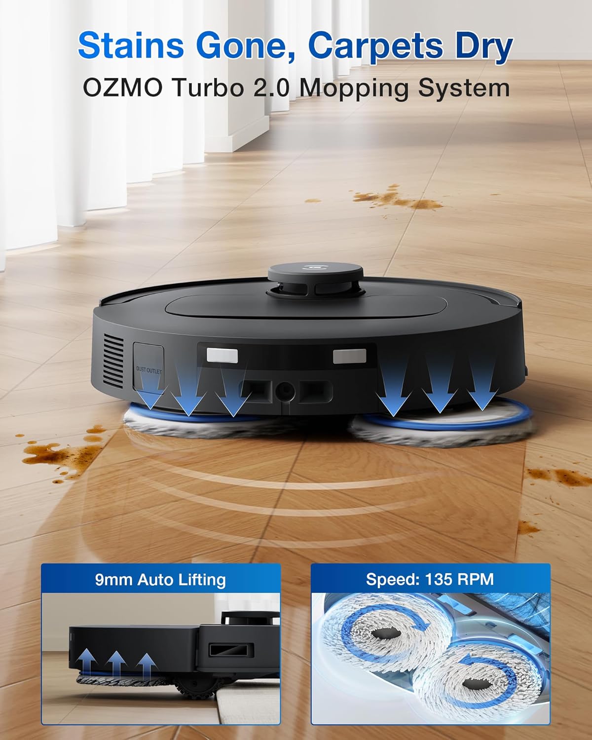 DEEBOT T30C OMNI Robot Vacuum Cleaner - OMNI Station, 20,000Pa Suction, 180min Runtime