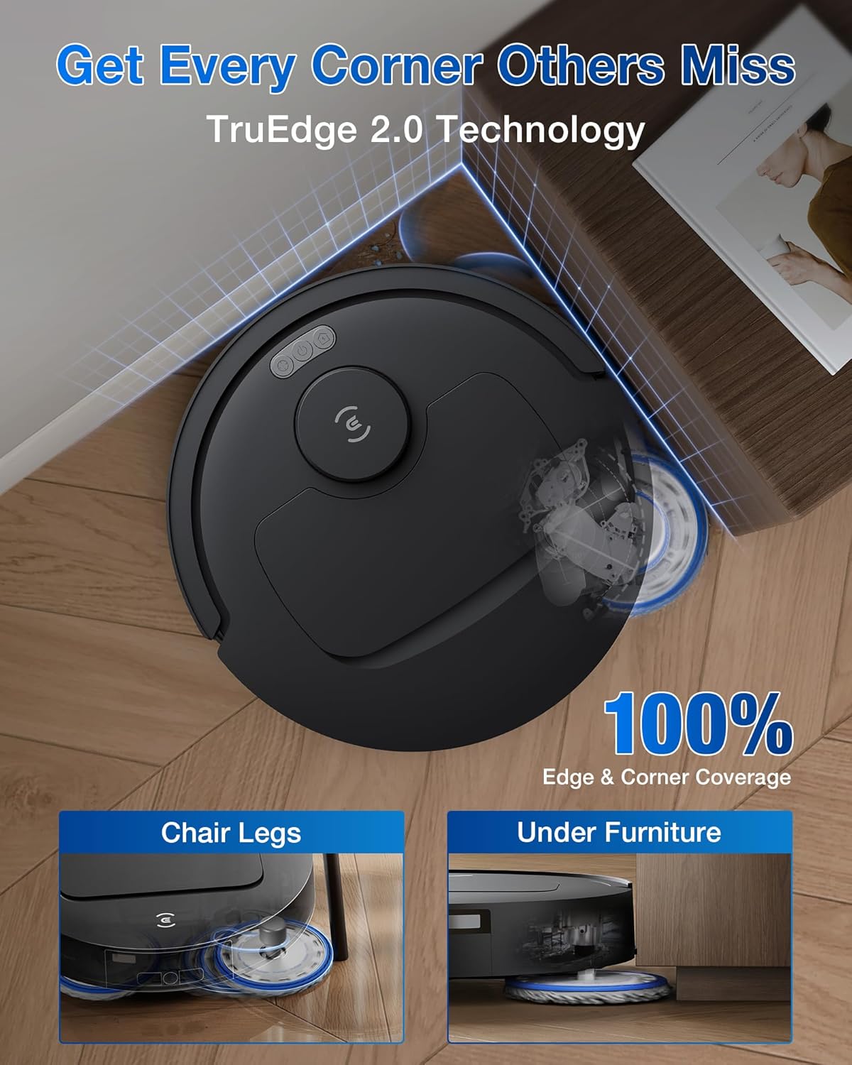 DEEBOT T30C OMNI Robot Vacuum Cleaner - OMNI Station, 20,000Pa Suction, 180min Runtime