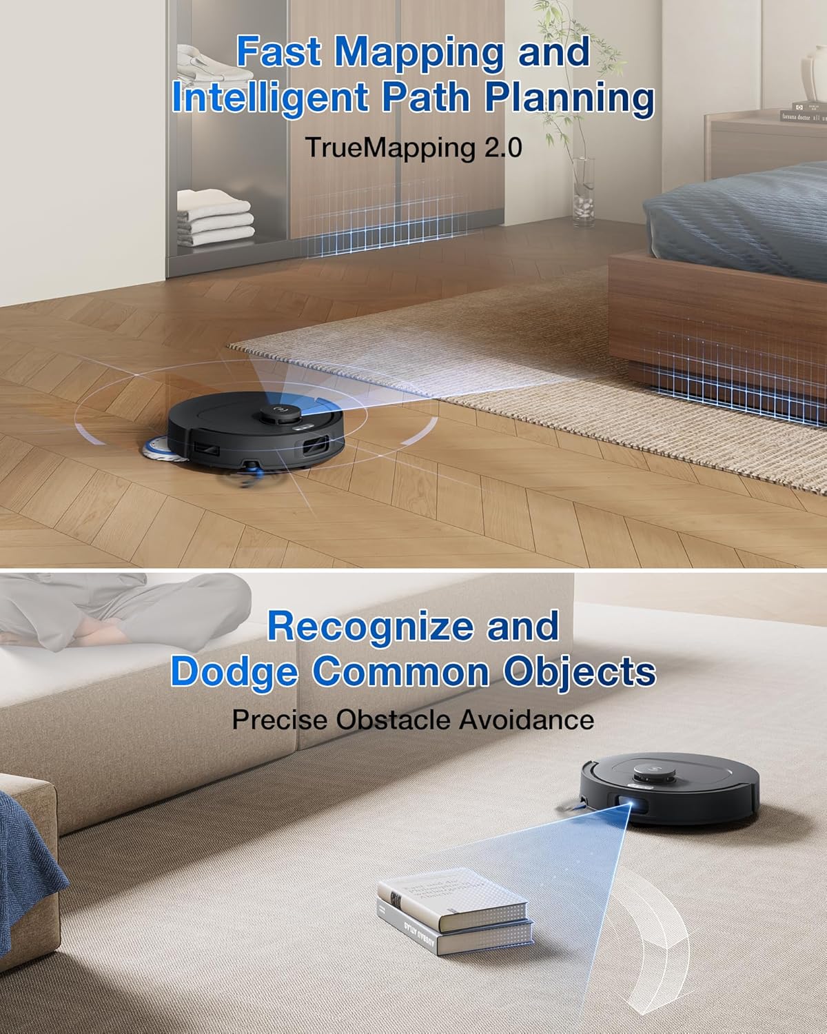 DEEBOT T30C OMNI Robot Vacuum Cleaner - OMNI Station, 20,000Pa Suction, 180min Runtime