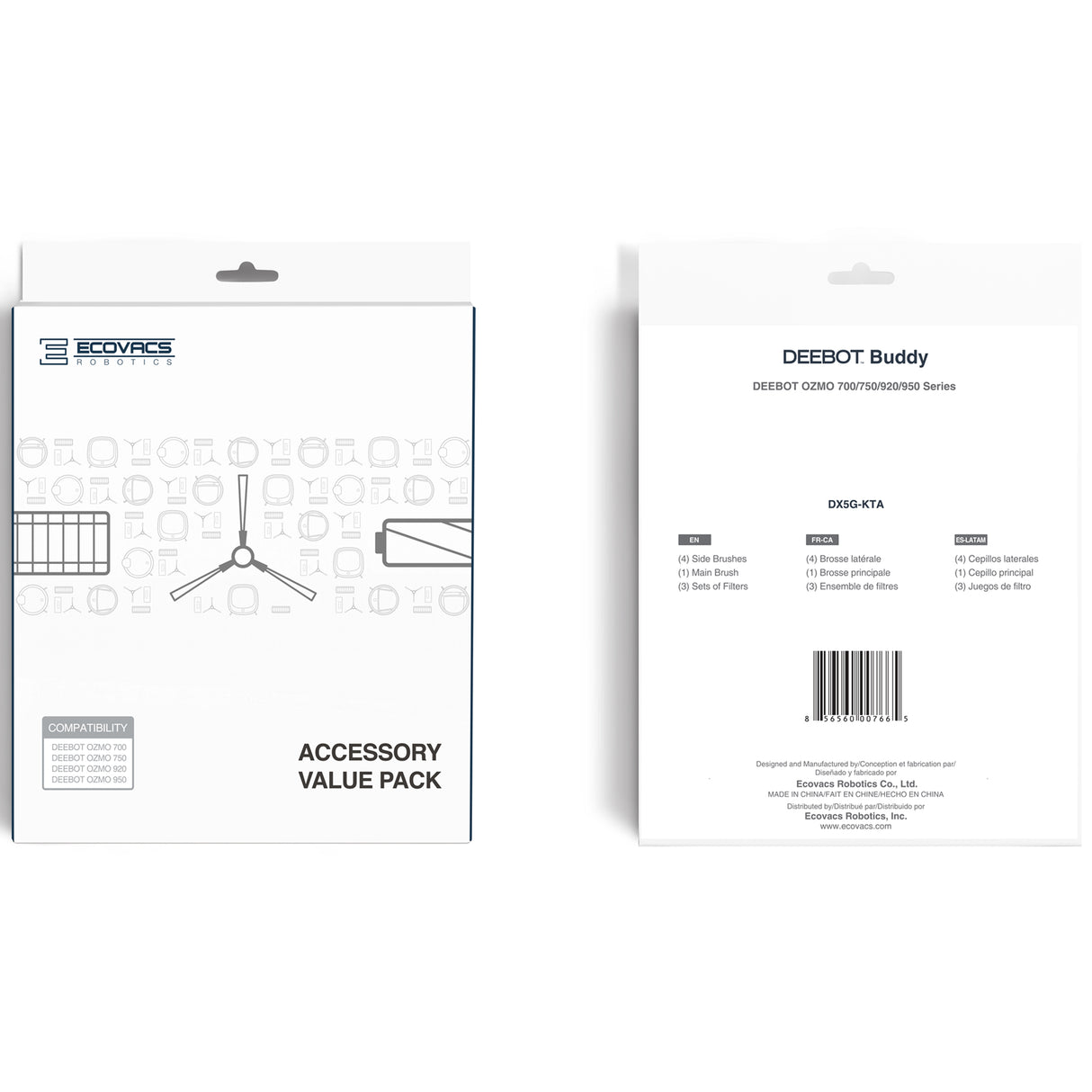 DEEBOT N10/N8/T8/920/950 Buddy Kit - 5 Brush, 3 Filter/Sponge - UNBOXED DEAL