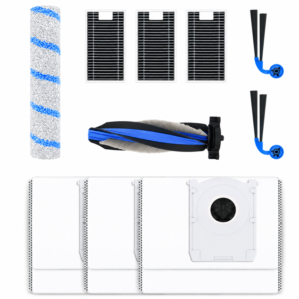 DEEBOT T90 PRO OMNI DEEBOT Buddy Kit - 3 Filter , 2 Anti-Tangle Side Brush , 1 Anti-Tangle Main Brush , 1 Roller Mop , 3 Dust Bag