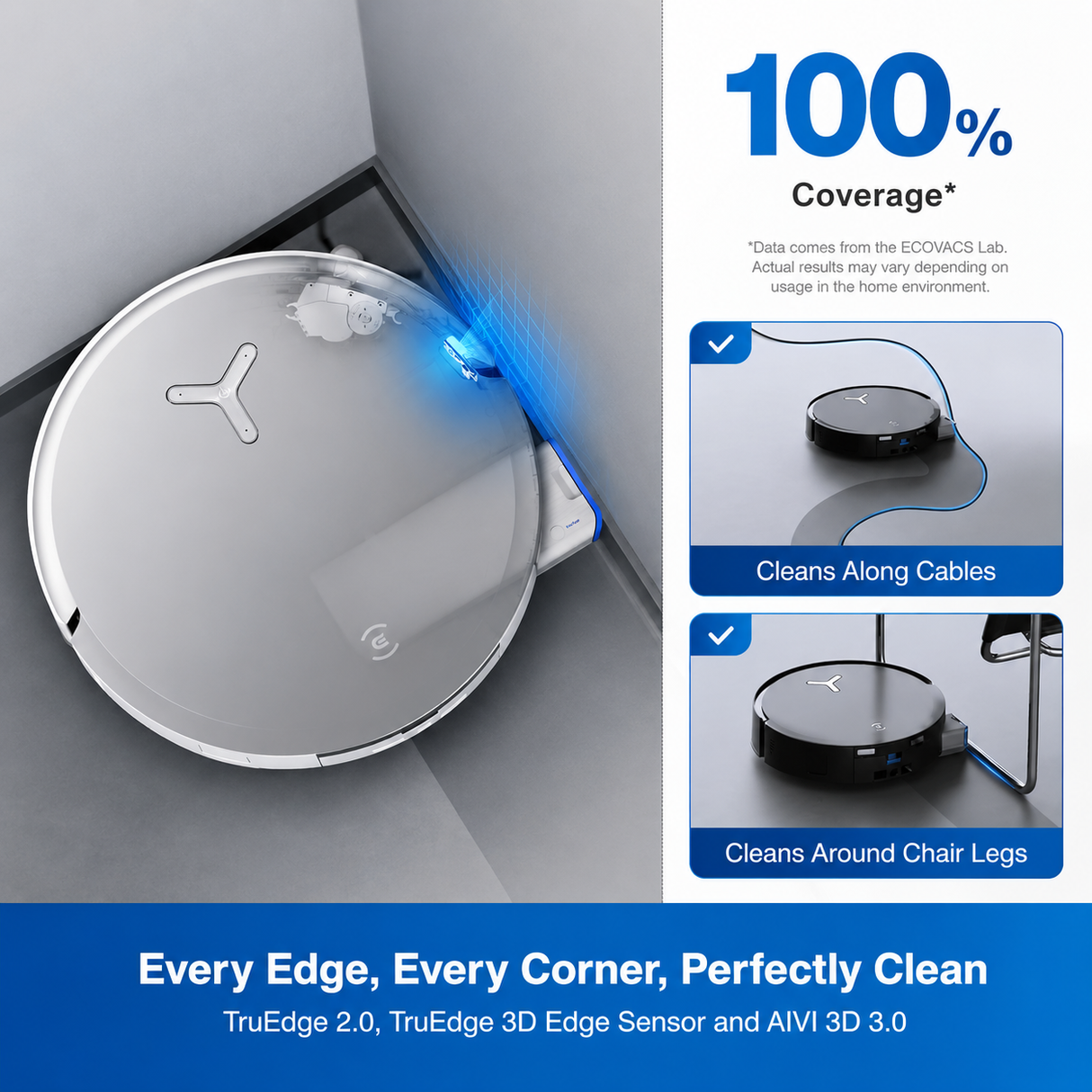 DEEBOT X8 OMNI - Wet Dry Vacuum Cleaner, OMNI Station, 18,000Pa, 270min - UNBOXED DEAL (BOX SLIGHTLY DAMAGED)