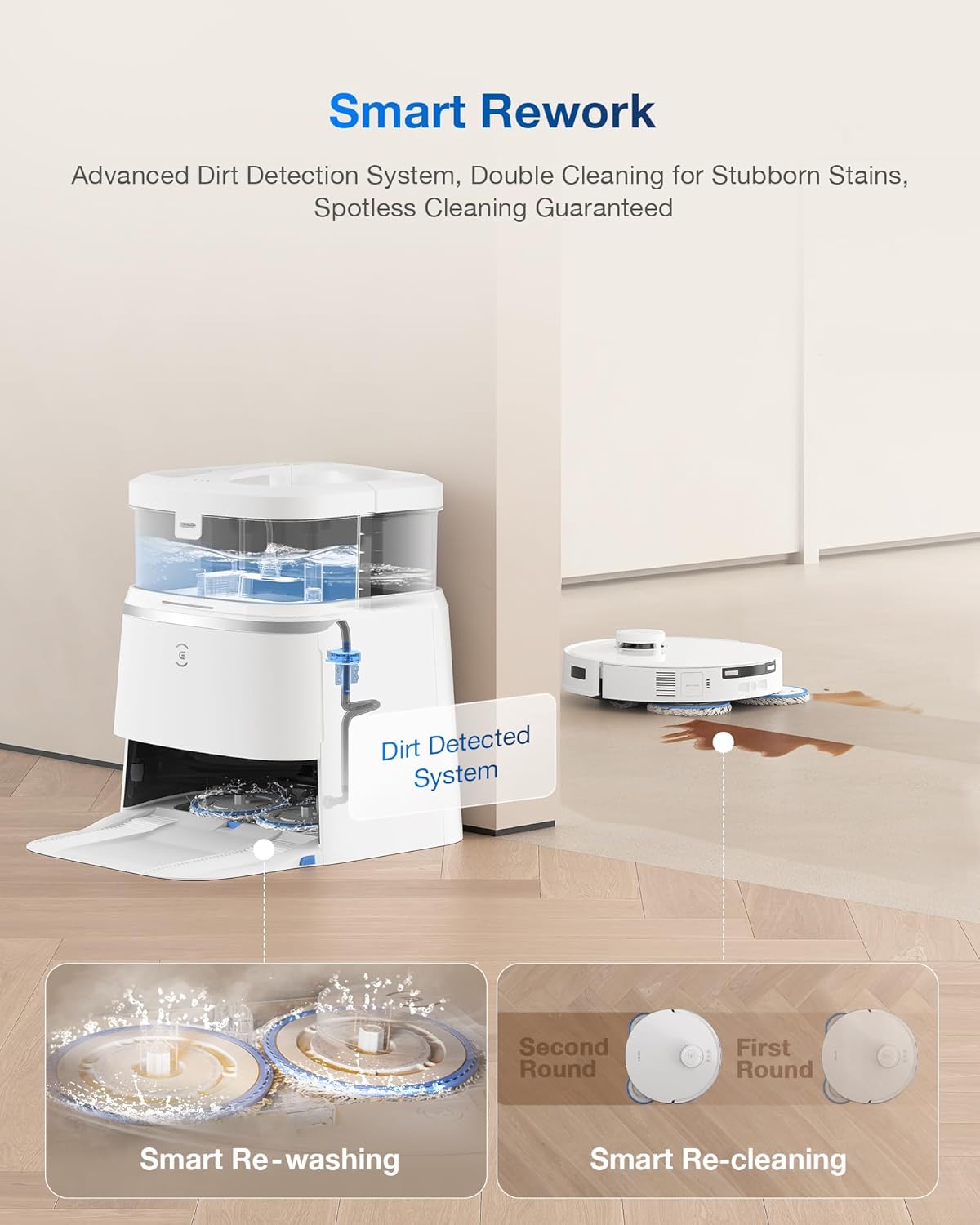 DEEBOT T30 PRO OMNI Robot Vacuum Cleaner - OMNI Station, 11000Pa Suction, 290min Runtime