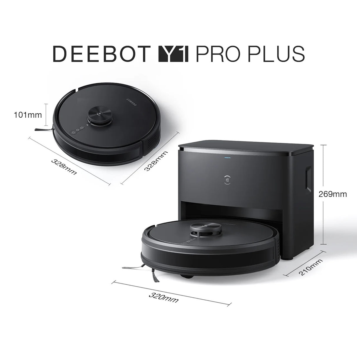 DEEBOT Y1 PRO PLUS Robot Vacuum Cleaner - 6500Pa Suction, 180min Runtime