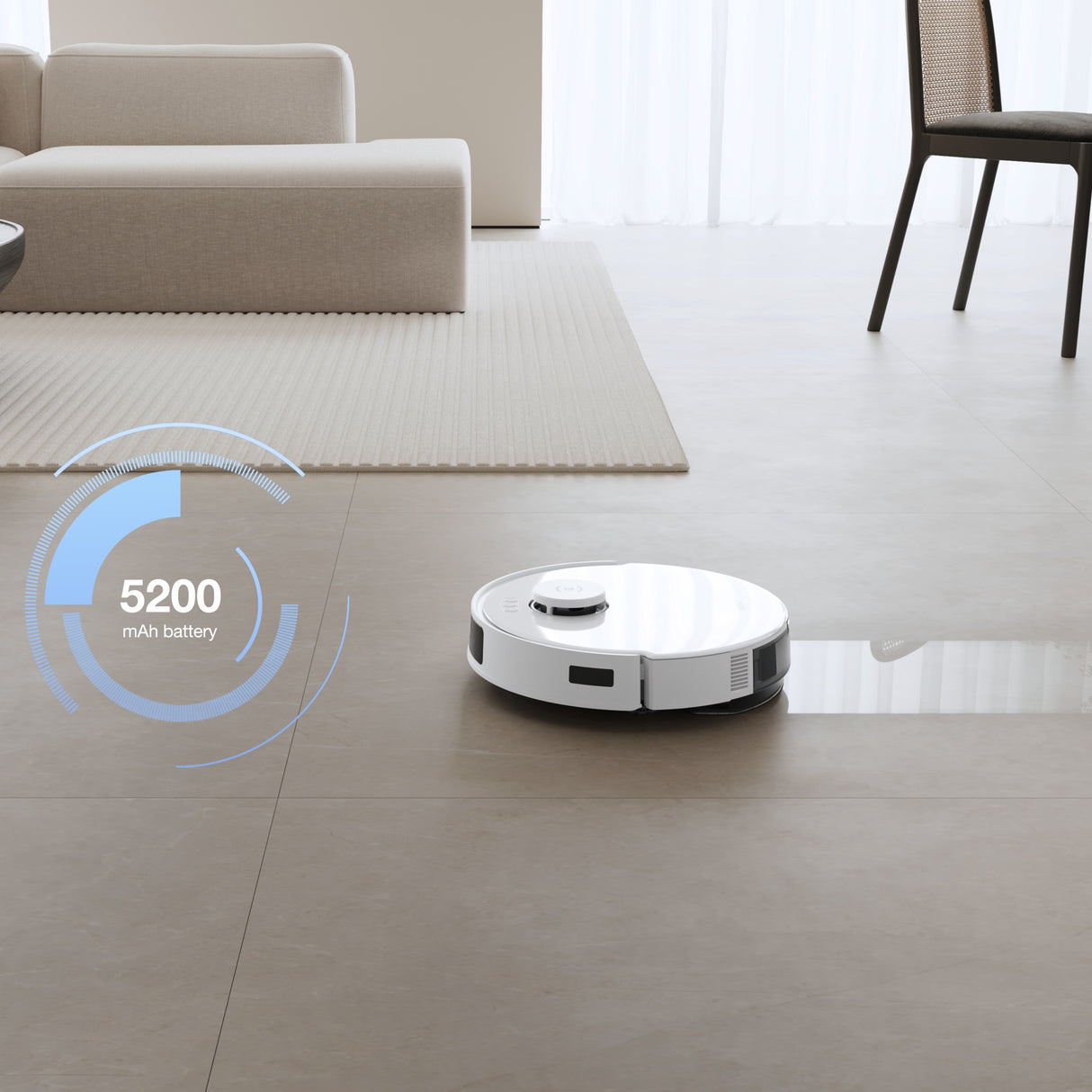 DEEBOT N20 PRO Robot Vacuum Cleaner - with OZMO PRO 2.0 Oscillating Mopping System, 8000Pa Suction, 300min Runtime