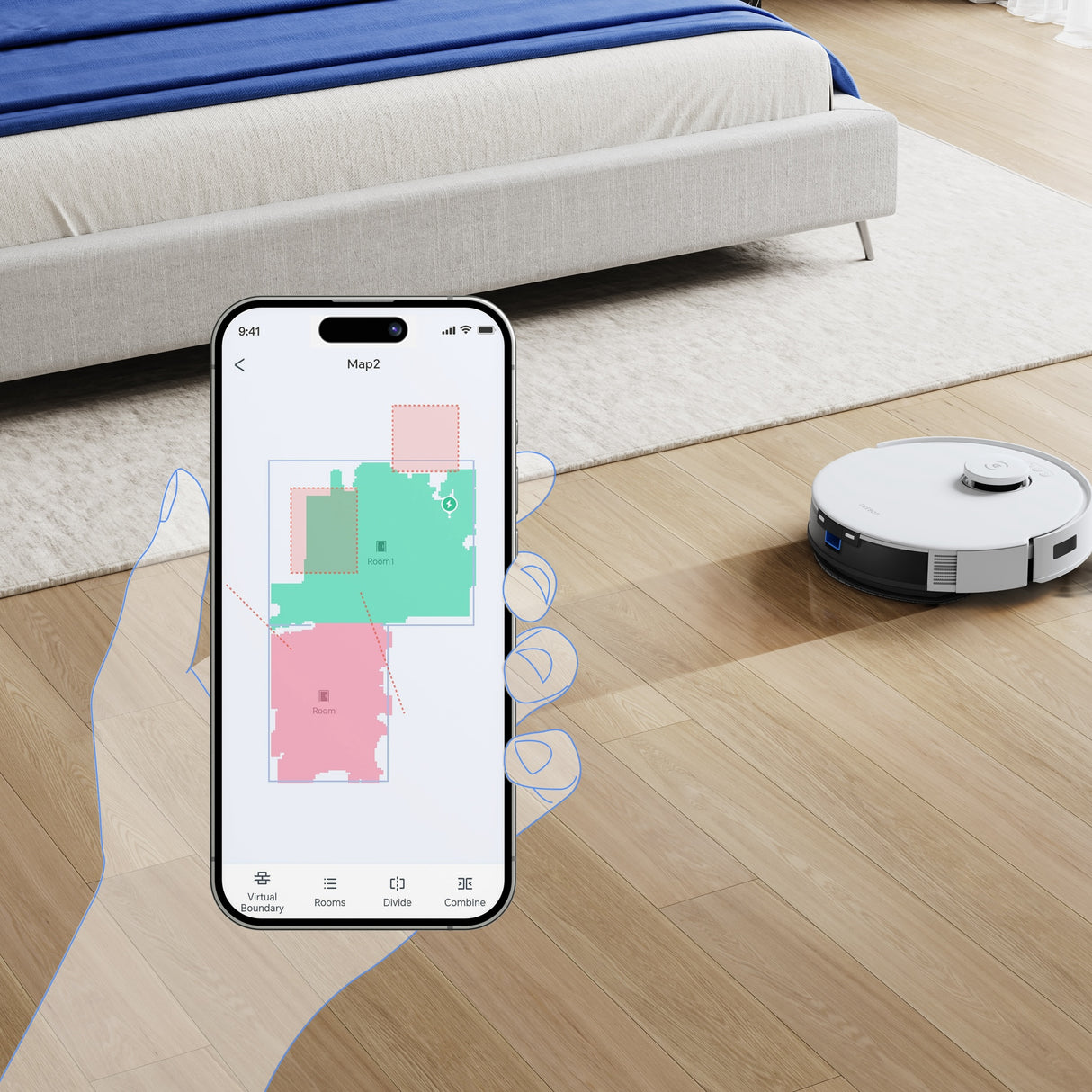 DEEBOT N20 PRO Robot Vacuum Cleaner - with OZMO PRO 2.0 Oscillating Mopping System, 8000Pa Suction, 300min Runtime