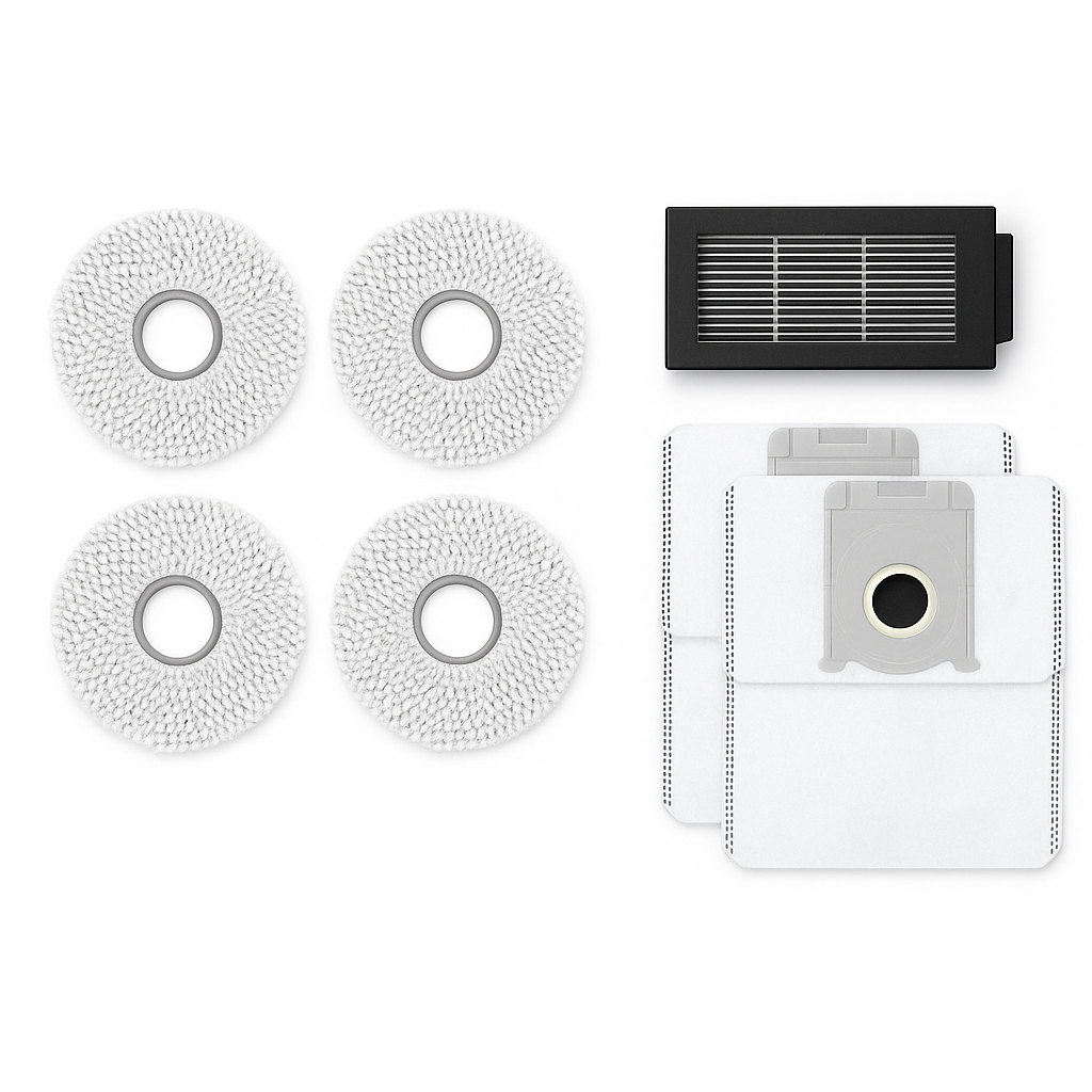 DEEBOT T30C Buddy Kit - 1 Filters, 2 Antibacterial Dust Bags, 4 Washable Mopping Pads