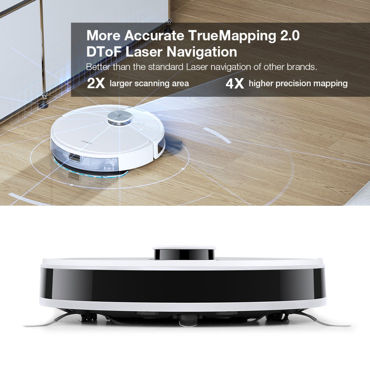 DEEBOT N10 Robot Vacuum Cleaner - 4300Pa, 330min Runtime, dToF  - UNBOXED DEAL