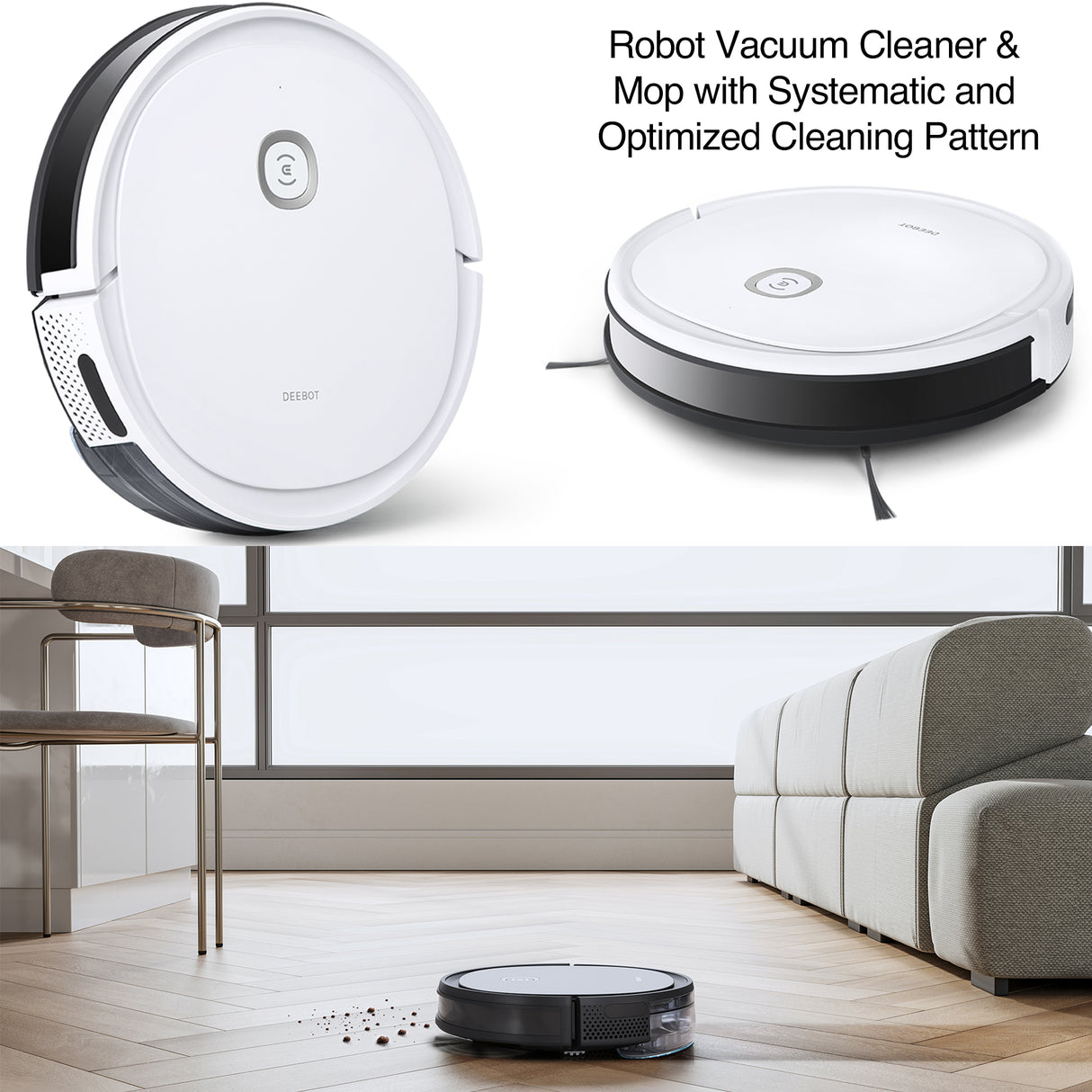 Deebot U2 Robot Vacuum Cleaner - Motion Navigation, 110min Runtime - UNBOXED DEAL