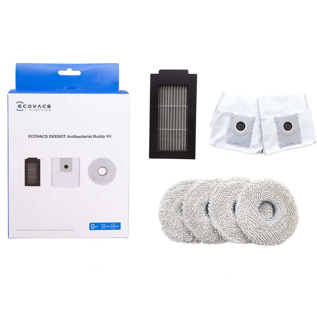 DEEBOT T30C Buddy Kit - 1 Filters, 2 Antibacterial Dust Bags, 4 Washable Mopping Pads