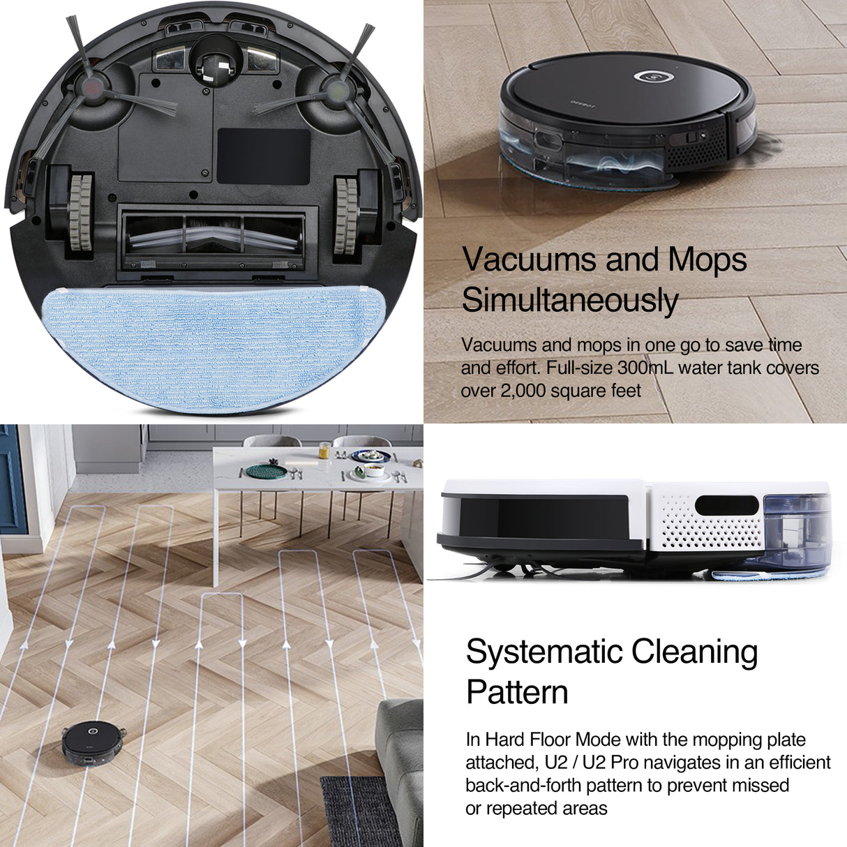 Deebot U2 Robot Vacuum Cleaner - Motion Navigation, 110min Runtime - UNBOXED DEAL