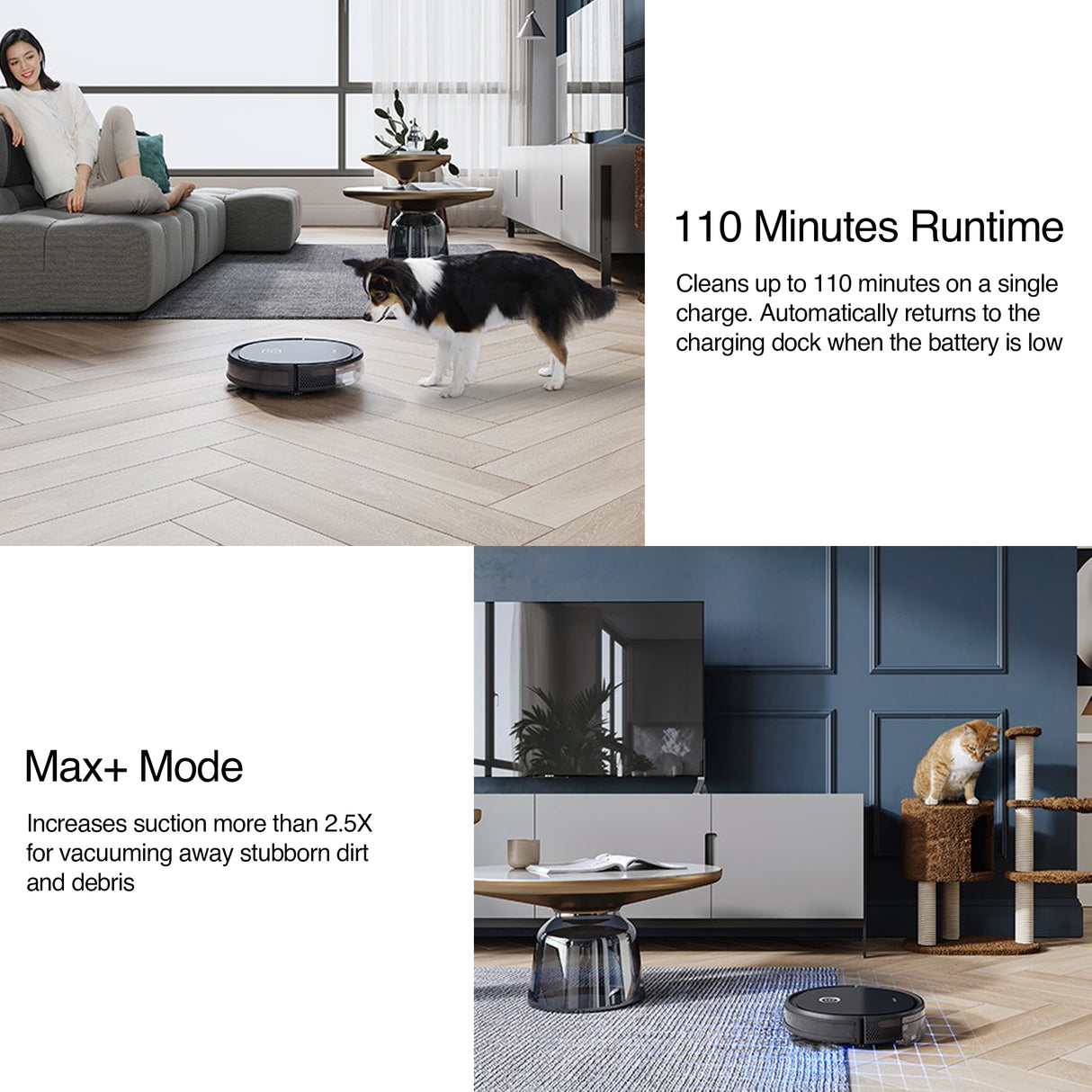 Deebot U2 Robot Vacuum Cleaner - Motion Navigation, 110min Runtime - UNBOXED DEAL