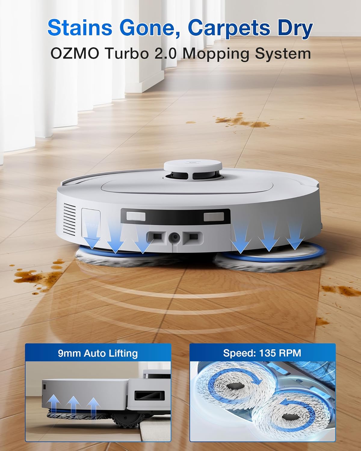 DEEBOT T30C Prime OMNI Robot Vacuum Cleaner - OMNI Station, 25,000Pa Suction, 180min Runtime
