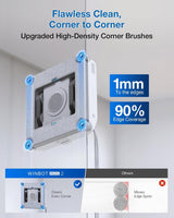 WINBOT mini 2 Automated Window Cleaner -  8000Pa Suction , 30-Minute Power-Off Protection
