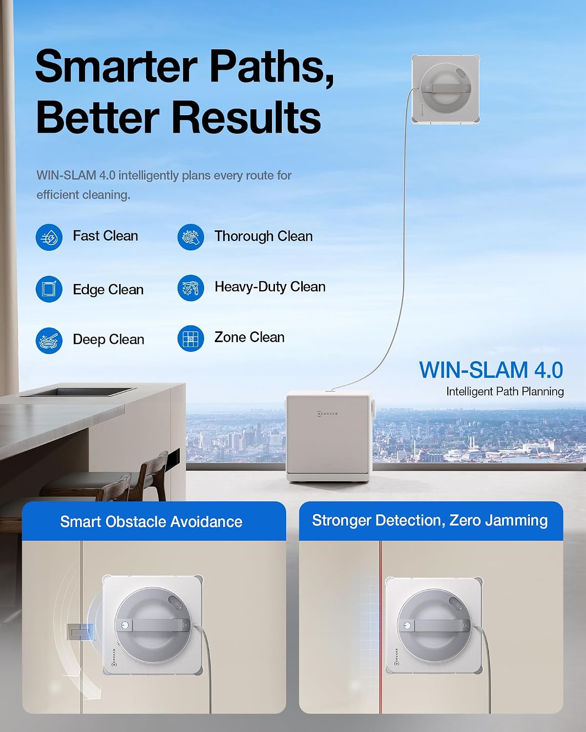 WINBOT W2S PRO OMNI Window Cleaning Robot - 10,000Pa Suction, 110min Runtime