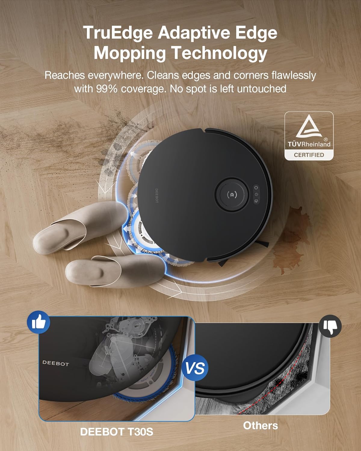 DEEBOT T30S COMBO COMPLETE Robot + Handheld Vacuum Stick & OMNI Station - 11000Pa, 290min Runtime