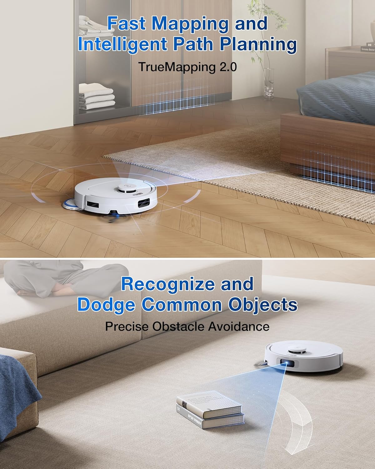 DEEBOT T30C Prime OMNI Robot Vacuum Cleaner - OMNI Station, 25,000Pa Suction, 180min Runtime