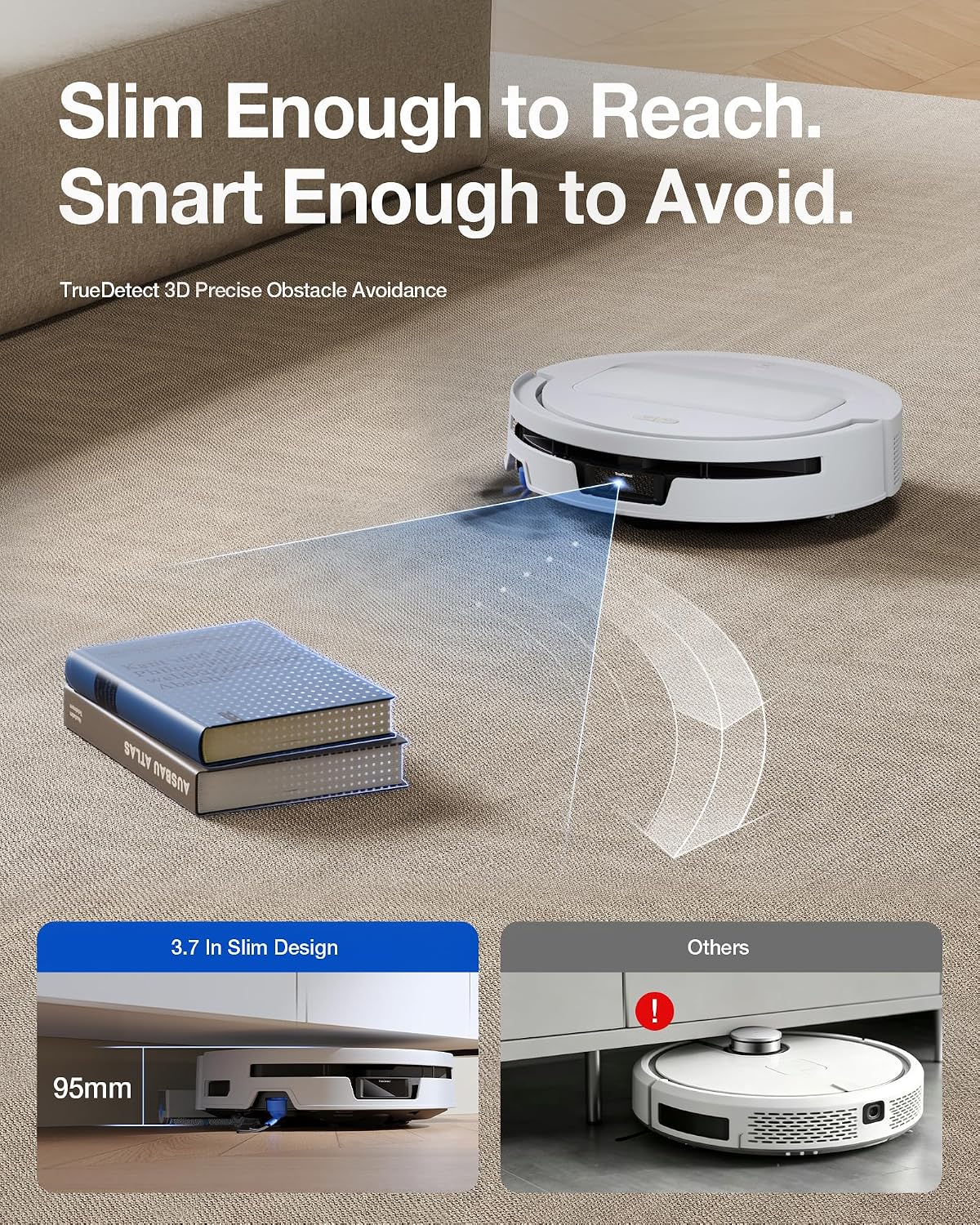 DEEBOT T90 MAX OMNI Robot Vacuum - 30,000Pa Suction,Up to 200 Min Runtime