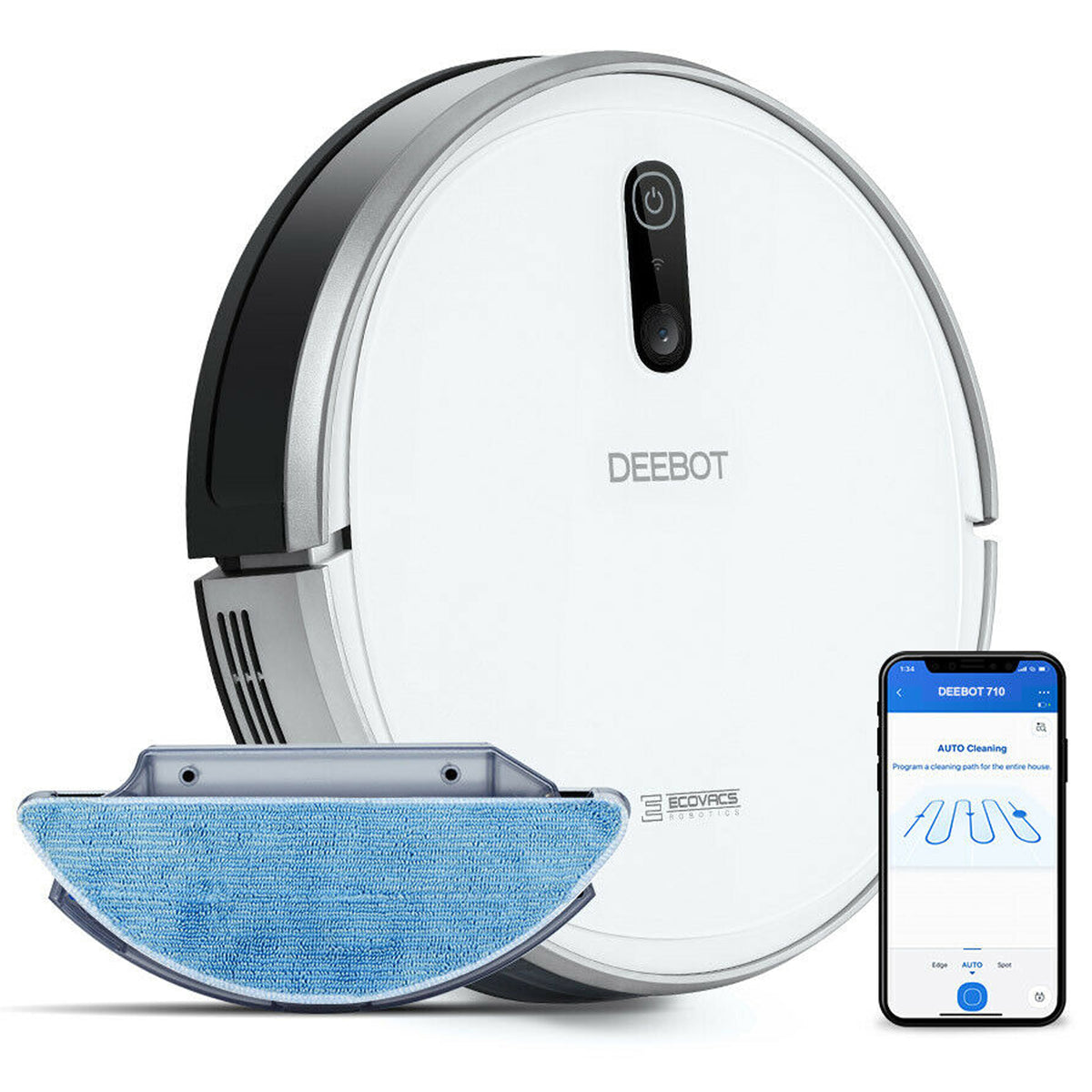 Deebot Rooting DEEBOT 710 Mopping Kit - 1x Water Tank, 3x Washable Mopping Cloths ...