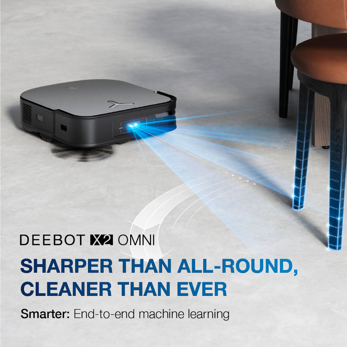 DEEBOT X2 OMNI Robot Vacuum Cleaner - OMNI Station, 210min Runtime
