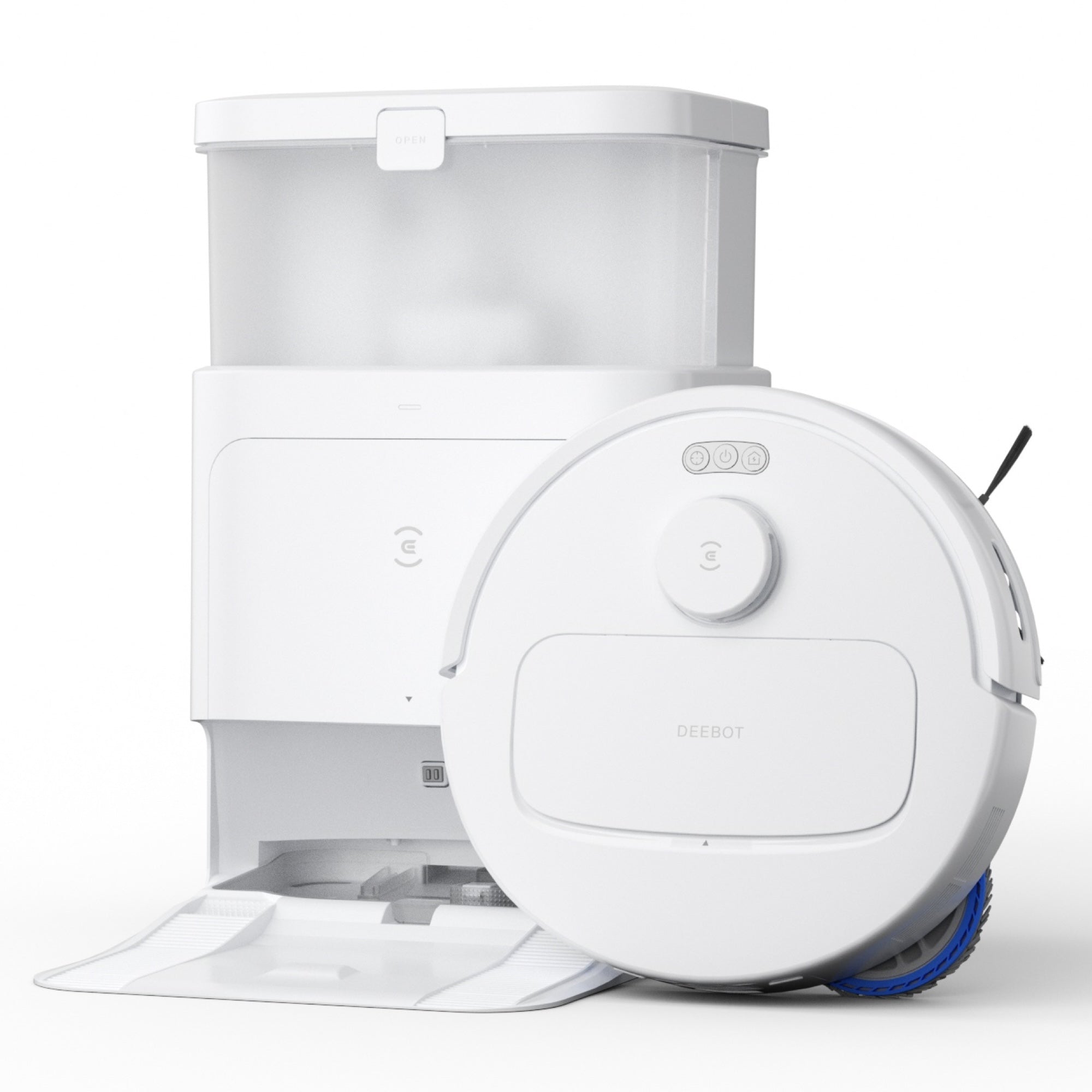 エコバックス◇DEEBOT N30 PRO OMNI ホワイト DEEBOT N30 PRO OMNI Robot Vacuum Cleaner - OMNI Station, 10,000Pa