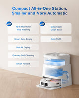 DEEBOT T30 PRO OMNI Robot Vacuum Cleaner - OMNI Station, 11000Pa Suction, 290min Runtime