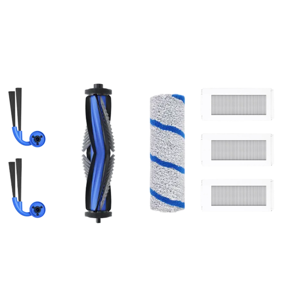 DEEBOT X11 OMNICYCLONE Buddy Kit with Roller Mop Replacement Kit - 1 Main Brush, 2 Side Brushes, 3 Antibacterial Filters, 1 Antibacterial Roller Mop